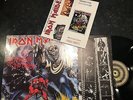 iron maiden the number of the beast vinyl french press with patch