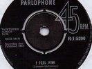 THE BEATLES-2 RARE 1960s IRISH PRESSED 45s-I FEEL FINE+HEY JUDE-LENNON-McCARTNEY