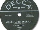 Rare PATSY CLINE Country 78 RPM Record. Walkin' After Midnight/Poor Man's Roses