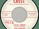 GLEN GARRISON & NOTE KINGS Lovin' Lorene 45rpm Crest 1958 rockabilly