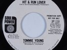 70s Soul 45 TOMMIE YOUNG Hit & Run Lover SOUL POWER NM HEAR