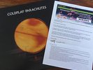 Coldplay SIGNED Parachutes vinyl LP + Sunrise / Sydney Opera House ticket