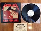 Metallica 1983 megaforce kill em all vinyl LP with metal militia sheet