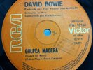 DAVID BOWIE,CHILE RARE PROMO RCA 1975, GOLPEA MADERA