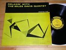 Relaxin' With the Miles Davis Quintet LP Mono (Prestige 7129, RVG) VG+/VG