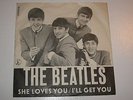 THE BEATLES - SHE LOVES YOU - 45 UNIQUE DANISH PS R 5055 GREAT SHAPE  LISTEN