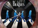 The Beatles Abbey road Clock design. Painted records vinyls. Made in Australia