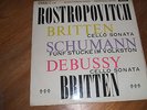 SXL 2298 NB Rostropovich Britten Debussy cello sonata