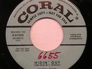 Patsy Cline Promo 45, Hidin' Out w/Turn The Cards Slowly, Coral #61523