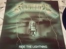 Metallica Ride the Lightning Green Sleeve Blue vinyl Record