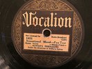 Vocalion 1621 HUNTER'S SERENADERS Sensationsl Mood TERRITORY BAND 1931 78 rpm