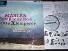 Klemperer Schwarzkopf Mahler Symphony No. 4 LP Columbia SAX 2441 UK B/S Stereo