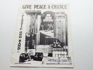 JOHN LENNON PLASTIC ONO BAND 1969  SHEETMUSIC   GIVE PEACE A CHANCE   SONGSHEET