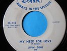 Rockabilly 45 JIVIN' GENE & THE JOKERS My Need For Love / Breaking Up JIN Listen