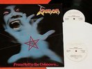 VENOM - From Hell To The Unknown - 1985 Raw Power RARE WHITE & BLACK Vinyl 2x LP