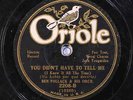 78 RPM -- Ben Pollack (Goodman & Teagarden)/Joe Morgan, Oriole 2208, V/V+ Jazz