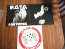 3 LP's, M.O.T.O., E Pluribus Moto,  BOLT, Raw Power, all Ex.