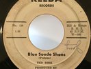 Rare Rockabilly 45 Ted Dirk Blue Suede Shoes on Reeba HEAR