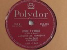 Jacqueline Francois – 78rpm 10-inch single – Polydor #560.186