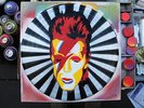 New cut David Bowie design. Stencil artwork on vinyls.