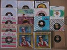 JOHNNY & DORSEY BURNETTE: BOXED RARE VINTAGE 45 COLLECTON- 17 RECORDS/ PIC. SLEE