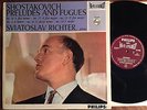 SHOSTAKOVICH: PRELUDES & FUGUES: SVIATOSLAV RICHTER: PHILIPS Hi-FI STEREO LP: NM