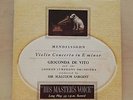 Mendelssohn Violin Concerto in E Minor - de Vito - HMV BLP 1008 Mono