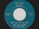 Dicky Williams - That's Where True Love Began / Oh Dreamy Me (Soul, 45)
