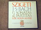 SZIGETI BACH: 6 SONATAS & PARTITAS BG 627/9 VANGUARD LP BOX