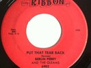 Rare Doo Wop 45 Berlin Perry & Gleams put that tear back OG Ribbon *VG+