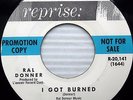 RAL DONNER I Got burned b/w A Tear in my eye 1963 ROCKABILLY promo 45 e4448