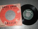 rare juke box original promo sheila  adios amor / la porte en bois