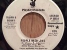 BENNY & BJORN PROMO 45 People Need Love / Merry Go Round   Playboy ABBA