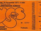 YES ORIGINAL SWISS CONCERT TICKET 1977 ZURICH GOOD NEWS PROG ROCK RARE DONOVAN
