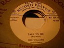 ROCK R&B JUMP BOB WILLIAMS Talk To Me RCA RECORD PREVUE 4958 M-