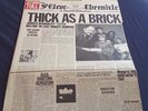 JETHRO TULL THICK AS A BRICK 1972 ON CHRYSALIS ITALY 1ST PRESS NEWSPAPER EX+/M-