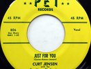 CURT JENSEN 45 Just For You / If I Only Knew PET label ROCKABILLY Vocal mg375