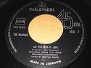 THE BEATLES  All You Need Is Love RARE Made In LEBANON Original PARLOPHONE MO 7