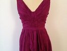 BHLDN Raspberry Pink Linen Silk Bridesmaid Dress S Small 6