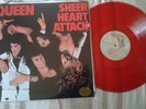 QUEEN LP SHEER HEART ATTACK JAPAN RED VINYL INSERT RED SINGLE SLEEVE.