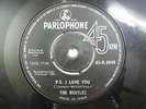 THE BEATLES 45 R 4949 BLACK PARLOPH LOVE ME DO rare SINGLE INDIA INDIAN 28 VG-