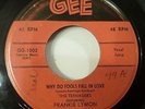 Frankie Lymon & Teenagers. Why Do Fools Fall In Love 1955 GEE 45 rpm. VG. LISTEN
