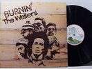 THE WAILERS burnin' LP BOB MARLEY roots reggae ISLAND pink rim UK ORIG w/insert