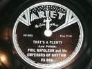 VINTAGE 78 RPM JAZZ RECORD VARIETY VA669 PHIL NAPOLEON & HIS EMPERORS OF RHYTHM