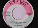 AVONS: Since I Met You Baby / He's My Hero 45 (midtempo Northern Soul with a Be