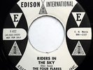 THE FOUR FLARES 45 Riders In The Sky / Jump Back Honey VG++ Doo Wop PROMO mg524