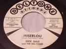 RARE SURF 45 PROMO HTF DICK DALE AND DELTONES EIGHT TILL MIDNIGHT / MISERLOU