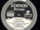 179p.  Edison Electric DD - Tomorrow & I'd Rather Cry Over You - Ponce Sisters