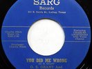 O.S. GRANT & The DOWNBEATS 45 You Did Me Wrong / Tanya SARG lbl DOO WOP e5535