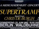 SUPERTRAMP - 1983 - Konzertplakat - CHRIS DE BURGH - Tourposter - Berlin